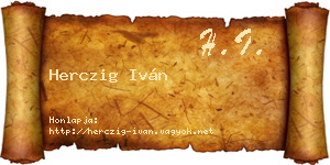 Herczig Iván névjegykártya